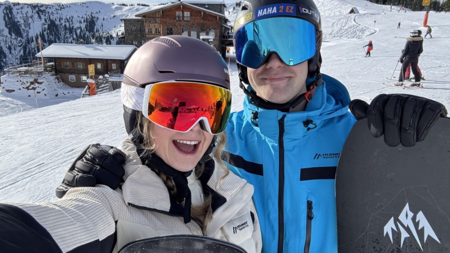 Irene en Steijn met Maier Sports in Leogang.